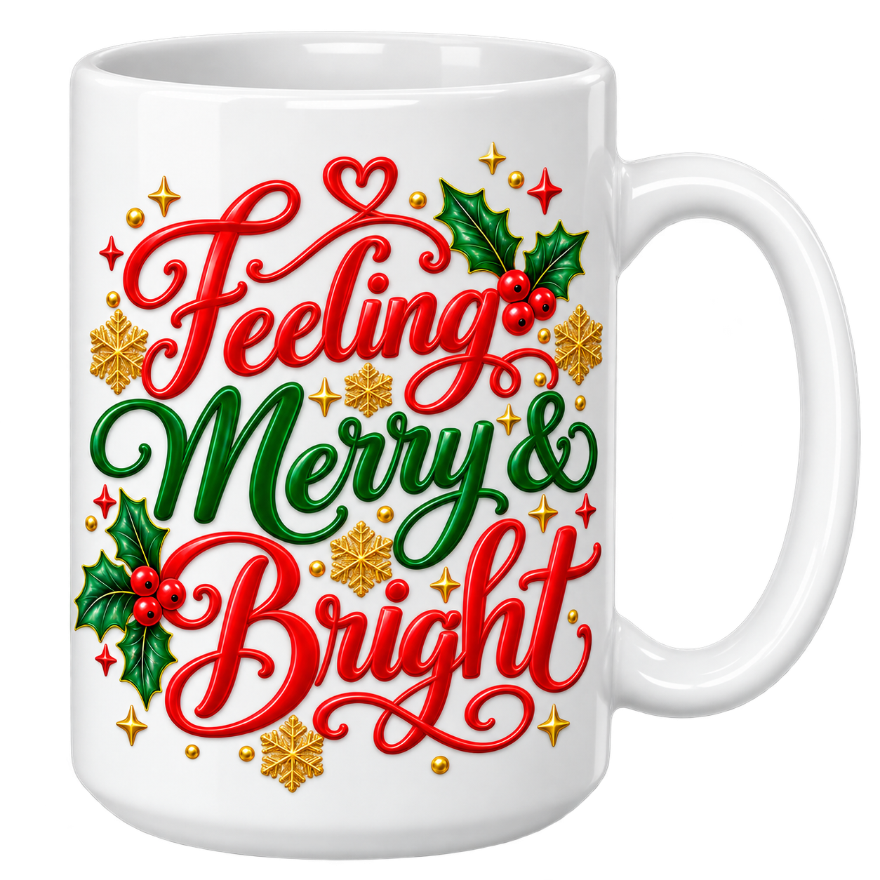 Personalized Christmas Photo Mug with Custom Text – 11oz & 15oz