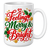 Personalized Christmas Photo Mug with Custom Text – 11oz & 15oz