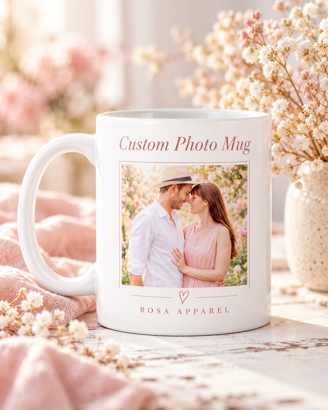 Personalized Photo Mug with Custom Text or Logo – 11oz & 15oz