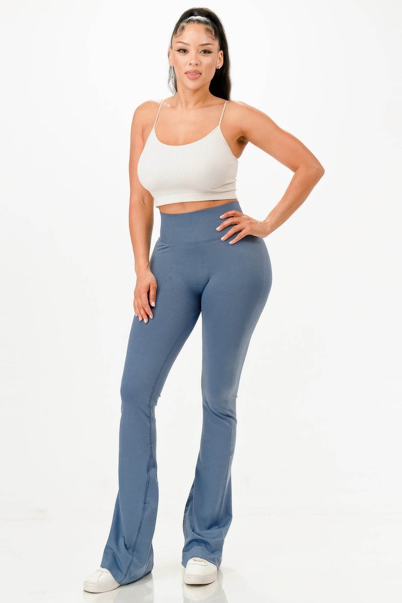 Premium Seamless Bell Bottom Workout Flare Pants - Rosa Apparel