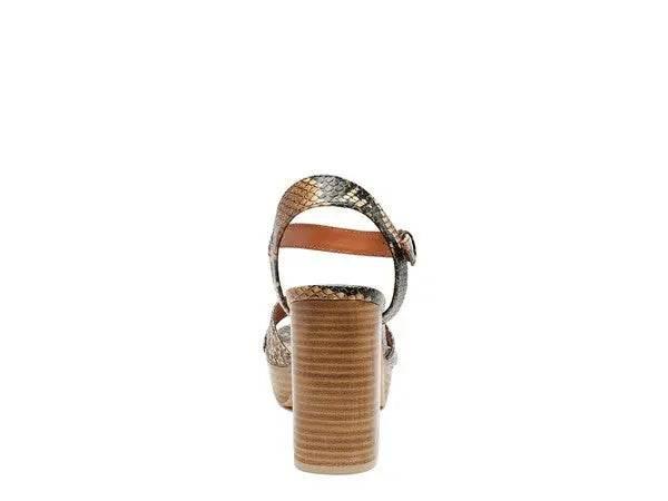 RAG&CO CHYPRE HIGH HEELED BLOCK SANDAL IN TAN - Rosa Apparel