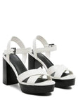 RAG&CO CHYPRE HIGH HEELED BLOCK SANDAL IN TAN - Rosa Apparel