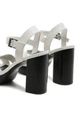 RAG&CO CHYPRE HIGH HEELED BLOCK SANDAL IN TAN - Rosa Apparel