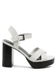 RAG&CO CHYPRE HIGH HEELED BLOCK SANDAL IN TAN - Rosa Apparel
