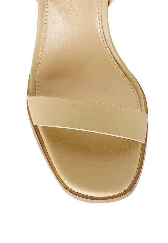 RAG&CO DOLPH STACK BLOCK HEELED SANDAL - Rosa Apparel