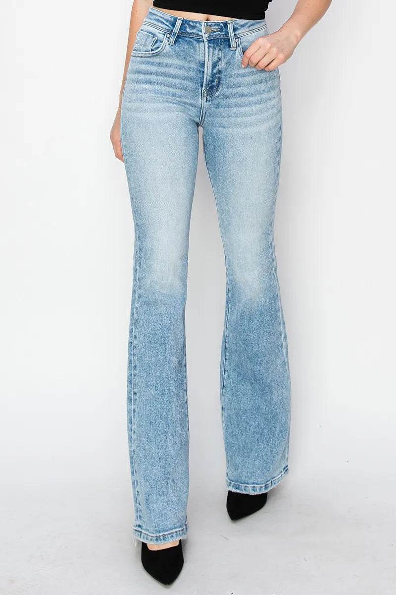 RISEN High Rise Bootcut Jeans - Rosa Apparel