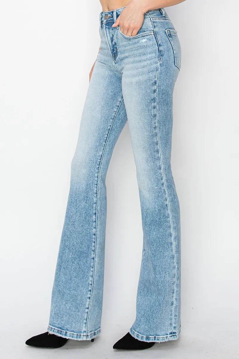 RISEN High Rise Bootcut Jeans - Rosa Apparel