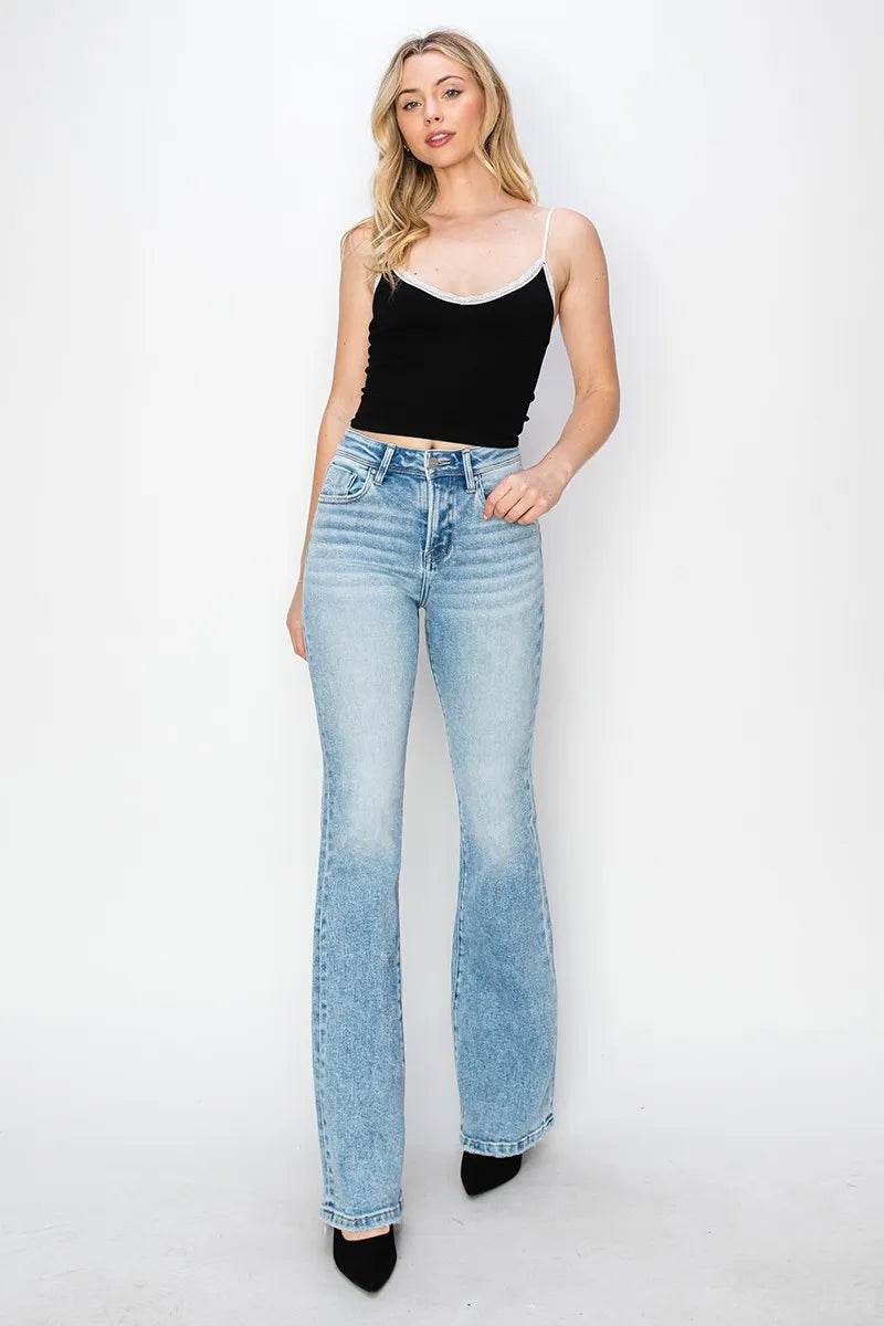 RISEN High Rise Bootcut Jeans - Rosa Apparel