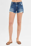RISEN Low Rise Pikaboo Lining Denim Shorts - Rosa Apparel