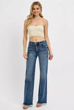 RISEN Full Size Tummy Control High Rise Long Straight Jeans Plus Size - Rosa Apparel