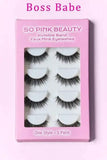 SO PINK BEAUTY Faux Mink Eyelashes 5 Pairs - Rosa Apparel