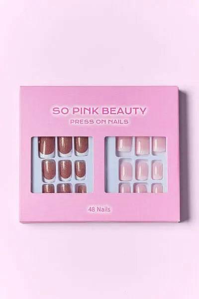 SO PINK BEAUTY Press On Nails 2 Packs - Rosa Apparel