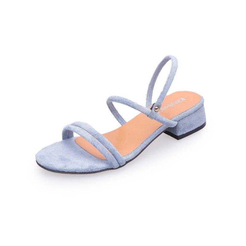 STEVVEX Women’s Blue Open Toe Ankle Strap Sandals ST85SH1245CSD