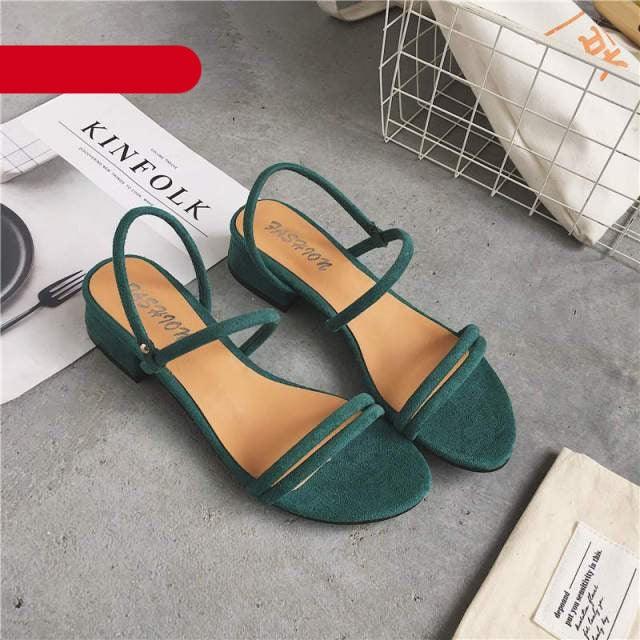 STEVVEX Women’s Blue Open Toe Ankle Strap Sandals ST85SH1245CSD