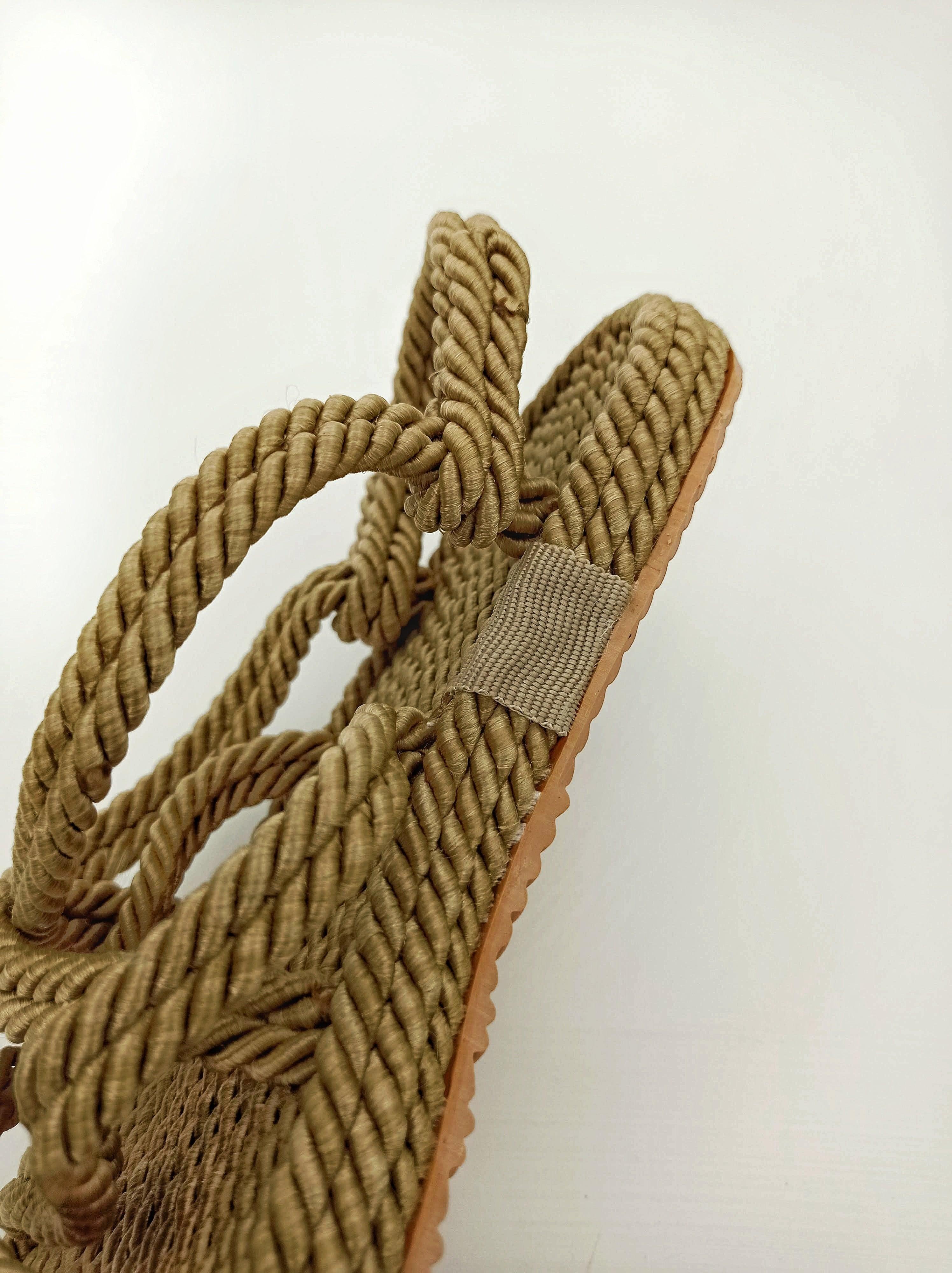 STEVVEX Women’s Braided Cross-Tied Beach Sandals ST85SH1245CRP