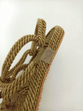 STEVVEX Women’s Braided Cross-Tied Beach Sandals ST85SH1245CRP