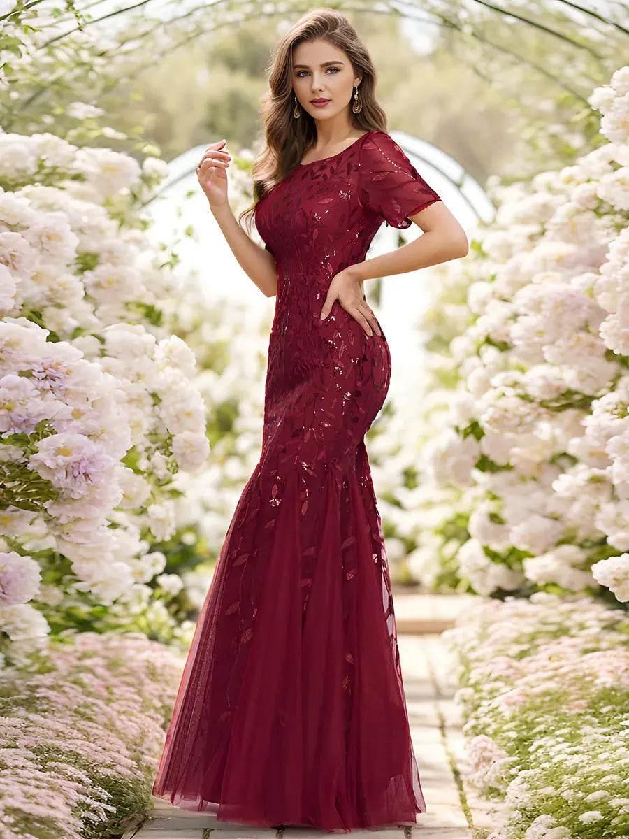Sequin Shiny Fishtail Tulle Dresses - Rosa Apparel