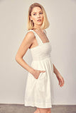 Smocked Ruffle Detail Dress - Rosa Apparel