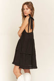 Square neck ruffle dress - Rosa Apparel