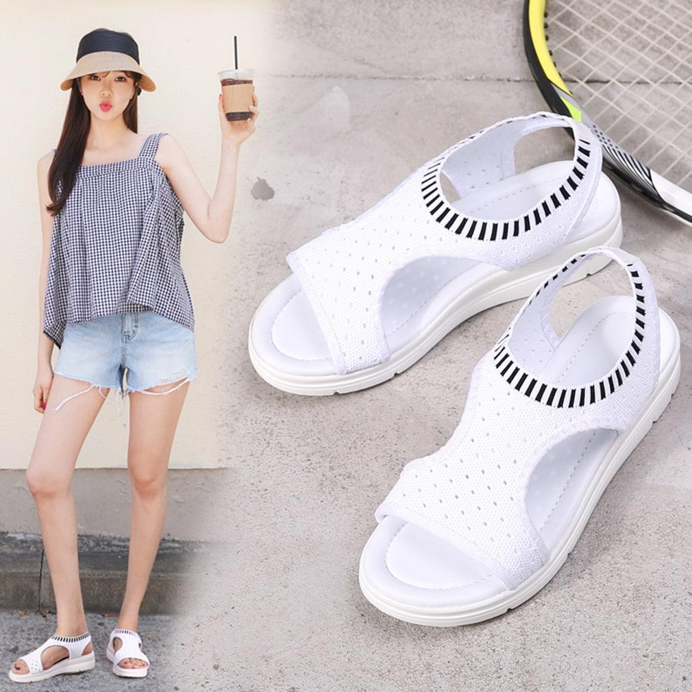Stevvex Women's Breathable Mesh Comfort Walking Sandals ST85SH5344GFV