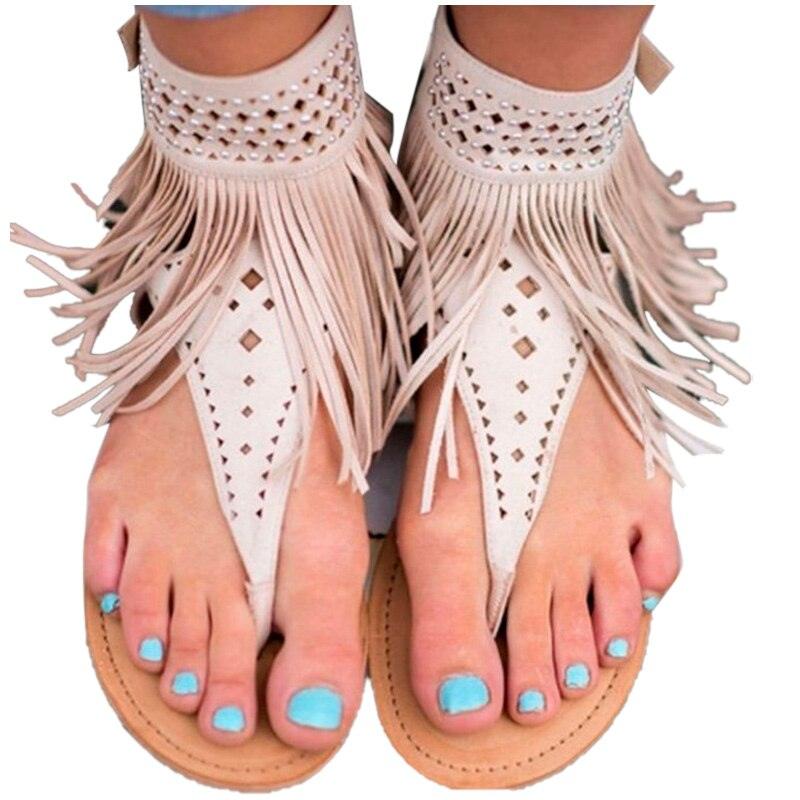 Stevvex Women's Fringe Clip Toe Platform Sandals ST85SH8885WLY