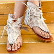 Stevvex Women's Fringe Clip Toe Platform Sandals ST85SH8885WLY