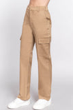 Straight Fit Long Pocketed Khaki Pants - Rosa Apparel