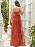 Ever Pretty Strapless A line Ruffles Sleeves Dresses - Rosa Apparel