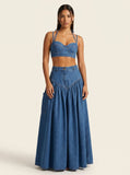Two-Piece Wide-Leg Pant Set