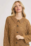 Umgee Crochet Button Down Knit Cardigan - Rosa Apparel