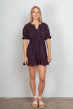 VERY J Floral Textured Woven Ruffled Mini Dress - Rosa Apparel