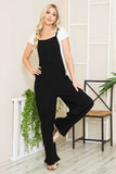 Wide Leg Premium Cotton Rib Overalls - Rosa Apparel