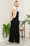 Wide Leg Premium Cotton Rib Overalls - Rosa Apparel