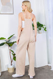 Wide Leg Premium Cotton Rib Overalls - Rosa Apparel