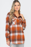 Women's Boyfriend Long Sleeve Checkered Flannel - Rosa Apparel