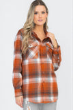 Women's Boyfriend Long Sleeve Checkered Flannel - Rosa Apparel