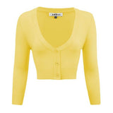 Women's Cropped Bolero 3/4 Sleeve Cardigan - Rosa Apparel