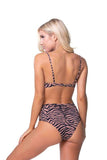 Zebra Print Underwire Bikini Set - Rosa Apparel