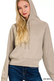 Zenana Ash Mocha Drawstring Scuba Hoodie for Women – Casual & Stylish - Rosa Apparel