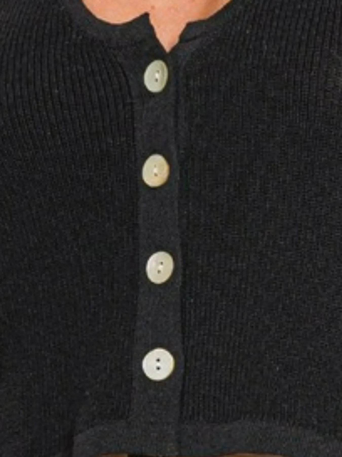 Zenana Button-up Cropped Sweater Vest - Rosa Apparel