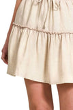 Zenana Tencel Washed Tiered Mini Skirts - Rosa Apparel