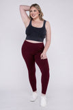 Zenana Casual Plus Premium Cotton Full Length Fitted Leggings - Rosa Apparel