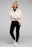 Ambiance Fluffy Zip-Up Teddy Sweater Hoodie - Rosa Apparel