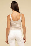 Zenana Casual Double Layer Round Neck Regular Fit Tank Top - Rosa Apparel