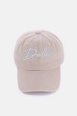 Zenana Washed DALLAS Embroidered Baseball Cap - Rosa Apparel