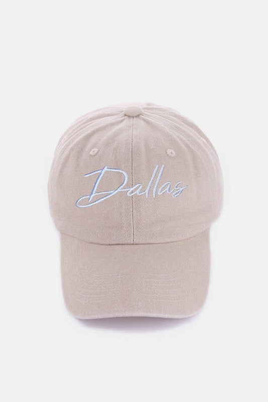 Zenana Washed DALLAS Embroidered Baseball Cap - Rosa Apparel