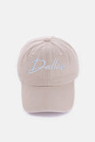 Zenana Washed DALLAS Embroidered Baseball Cap - Rosa Apparel
