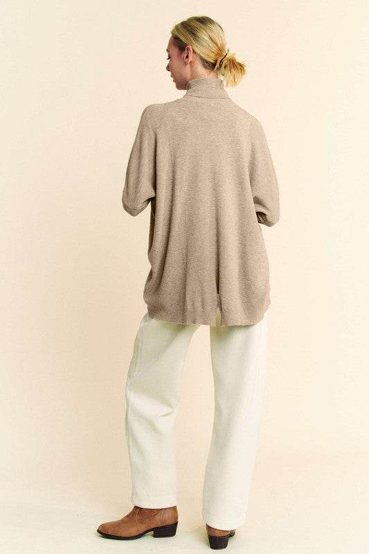 Davi & Dani Turtleneck Long Sleeve Knit Top Sweater - Rosa Apparel