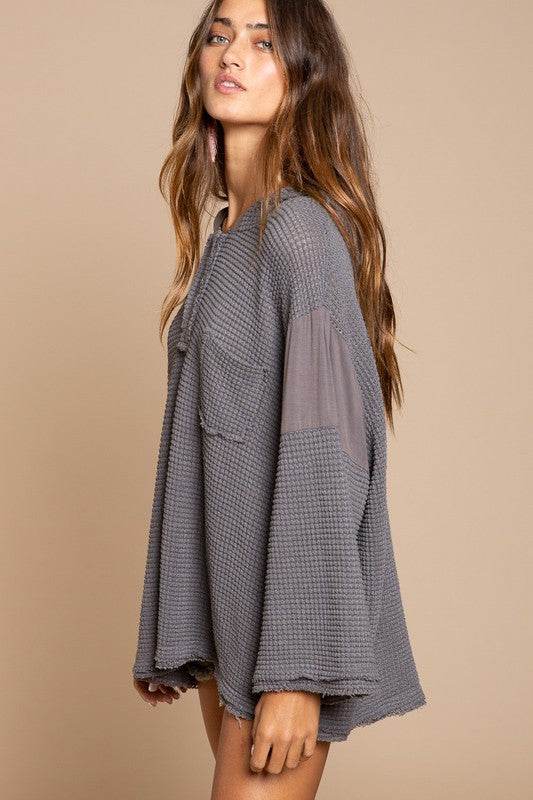 POL Bell Sleeve Oversized Fit Sweater Top - Rosa Apparel