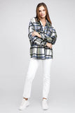 BiBi Plaid Flannel Textured With Big Checkered Point Shirt - Rosa Apparel